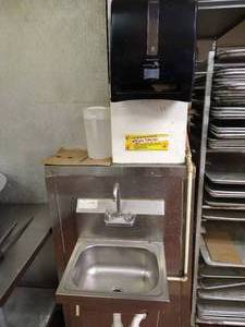 Small Sink & Towel Dispenser