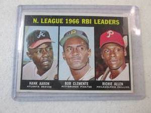 1967 Topps Hank Aaron RBI Leader Ca...