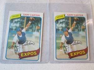 2 1980 Topps Gary Carter Cards ...