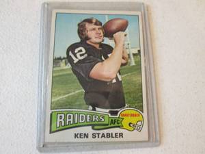 1975 Topps Ken Stabler Card ...