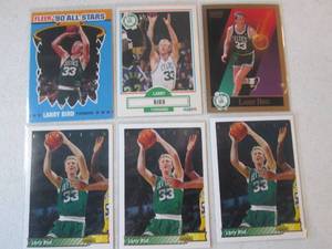 6 Larry Bird Cards...