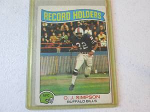 1976 Topps O.J. Simpson Card ...