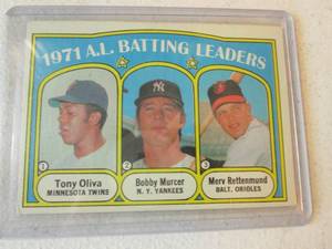 1972 Topps Tony Oliva Batting Leade...