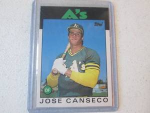 1986 Topps Jose Canseco Rookie Card...