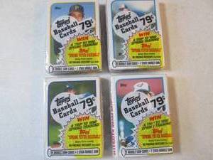 4 1989 Topps Cello Baseball Packs...