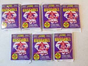 7 1991 Score Series 2 Baseball Pack...