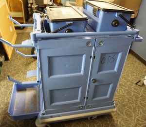 lot 91 image: Utility Cleaning Storage Cart