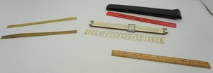 lot 37 image: Rulers and Dietzgen Slide Rule Conversion Tables