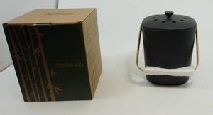 lot 110 image: BamBoozle Compost Pail Bucket Graphite Composter