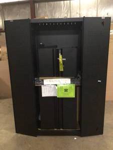 lot 1 image: Husky 3 Piece Piece Regular Duty Welded Steel Garage Storage System in Black (78 in. W x 75 in. H x 19 in. D)