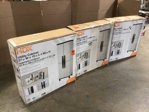 lot 26 image: Lot of assorted HDX Utility cabinets various models and conditions customer returns see pictures