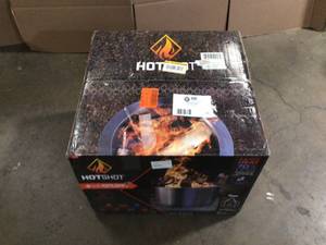 lot 33 image: HotShot Explorer Portable Low Smoke 19.5 in. Round Wood-Burning Fire Pit in Stainless Steel with Carry Bag review pictures