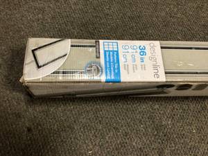 lot 9 image: OATEY Designline 36 in. Stainless Steel Linear Shower Drain with Tile-In Pattern Drain Cover