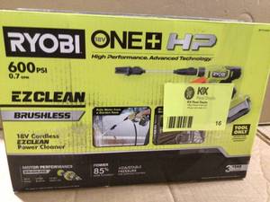 Ryobi ONE HP 18V Brushless EZClean 600 PSI 0.7 GPM Cordless Cold Water Power Cleaner (Tool Only)