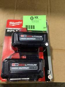 Milwaukee  M18 18-Volt Lithium-Ion High Output 6.0Ah Battery Pack (2-Pack), customer return, review all pictures