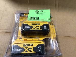 DEWALT  20V MAX XR Premium Lithium-Ion 5.0Ah Battery Pack (2 Pack), customer return, review all pictures