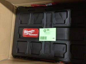 Milwaukee  PACKOUT 16 in. Portable Modular Tool-Box Case with Customizable Insert, customer return, review all pictures