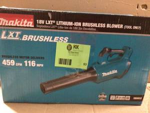 Makita  116 MPH 459 CFM 18-Volt LXT Lithium-Ion Brushless Cordless Blower (Tool-Only), customer return, review all pictures