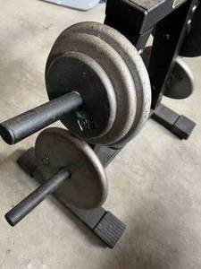 lot 3 image: Ivanko Weight Stand with Weights