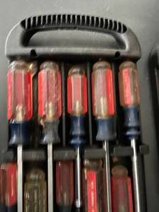 lot 12 image: Set of 2 Screwdriver Organizers with Flathead and Phillips Screwdrivers