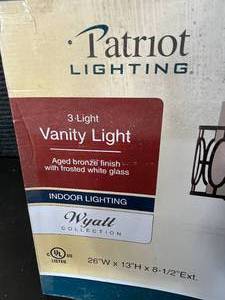 lot 43 image: Patriot Lighting Vanity Light New