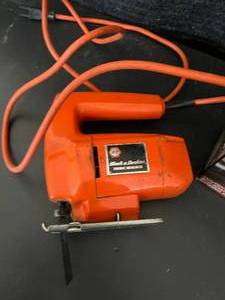 lot 72 image: Black & Decker Corded Jigsaw and Corner Sander Attachment