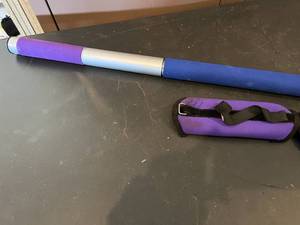 lot 98 image: Weight Lifting Bar and Ankle Weights