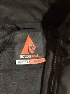 ACTIONHEAT  Womens Large Black Softshell 5-Volt Heated Jacket