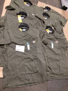 Carhartt  Mens Large Basil Heather CottonPolyester Force Relaxed Fit Midweight Short Sleeve Pocket T-Shirt