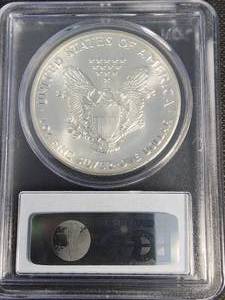 1986 AMERICAN SILVER EAGLE MS69 PCGS FIRST YEAR OF SERIES
