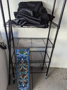 Black Backdrop Set and Stained Glass Style Decoration DOES NOT INCLUDE SHELF