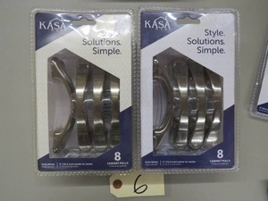2 Pack Lot - Kasaware Cabinet Handles model# K6343sn-8 -Satin Nickel 16 Handles