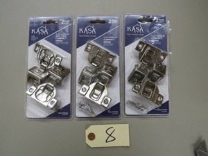 3 Pack Lot - Kasaware 1-14 Overlay Compact Hinges  #KFHCS114-A-2 - 6 Hinges