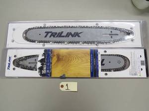 2 Pack Lot - TriLink 16 Chainsaw Bar and 60 Link Chain - LC60