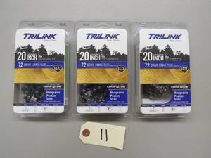 3 Pack Lot-TriLink 20 72 Link Chainsaw Chain - LC72
