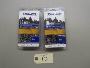 2 Pack Lot - TriLink 18 74 Link Chainsaw Chain - MC74