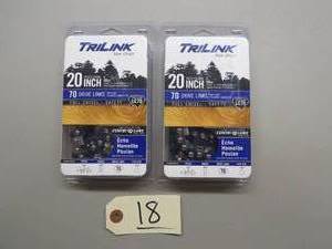 2 Pack Lot - TriLink 20 70 Link Chainsaw Chain - LC70