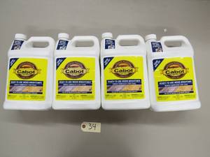 4 Pack Lot - Cabot Ready To Use Wood Brightner Gallon