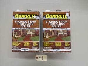 2 Gallon Lot Quickrete Etching Stain High Gloss Sealer