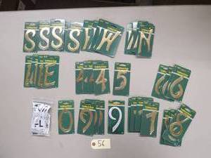 Mixed Lot 4 NumbersLettersAssorted Sticker Letters