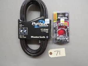 Master Lock Adjustable Locking Cable and Master Lock Combo Lock