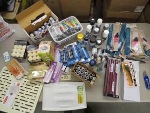 Mixed Lot - CandlesHobby paintBrushesHair Color SprayKitchen Items