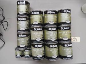 14 Can Lot Old Masters Penetrating Stain- Assorted Colors