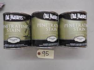 3 Quart Lot - Old Mastsrs Penetrating Stain - Pickling White