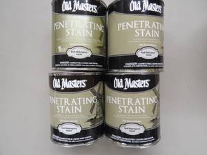 4 Quart Lot - Old Masters Penetrating Stain - Assorted Mahogany Stains