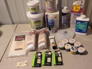 25 Piece Assorted PaintStainWall Covering Lot