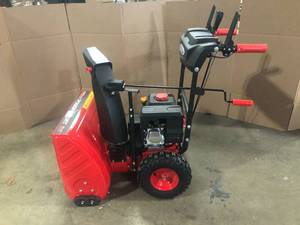 PowerSmart  24 in. 2-Stage Electric Start Gas Snow Blower with Heated Handles and LED Light, Customer return