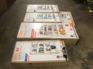 Pallet with assorted HDX Storage Shelves open boxes customer returns see pictures