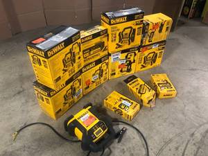 Lot of assorted Dewalt Power stations and Chargers customer returns various models and conditions see pictures
