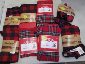 lot 63 image: 8 Sets Pet Holiday PJs...